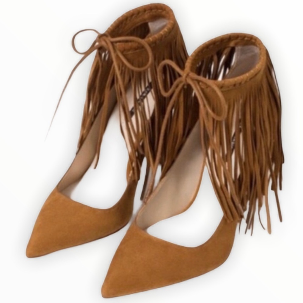 ZARA Fringe heels 40 EUR or 8.5 US